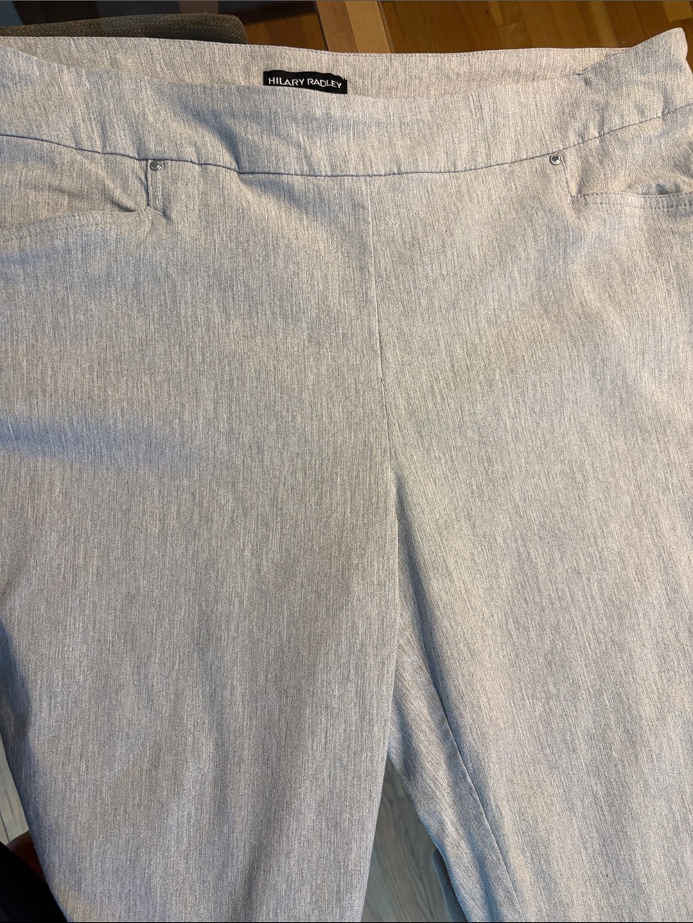 Hilary Radley Light Gray Straight Leg Pants